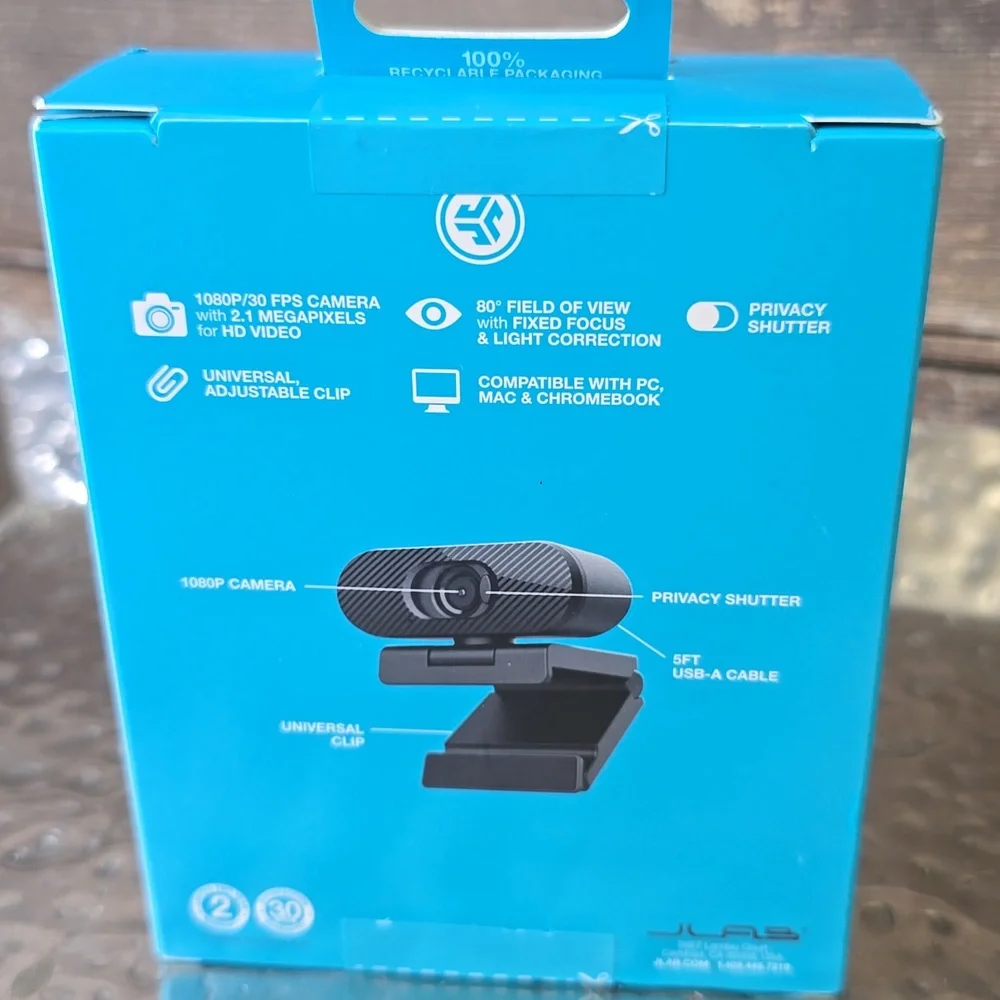 PopCam HD USB Webcam - Black
